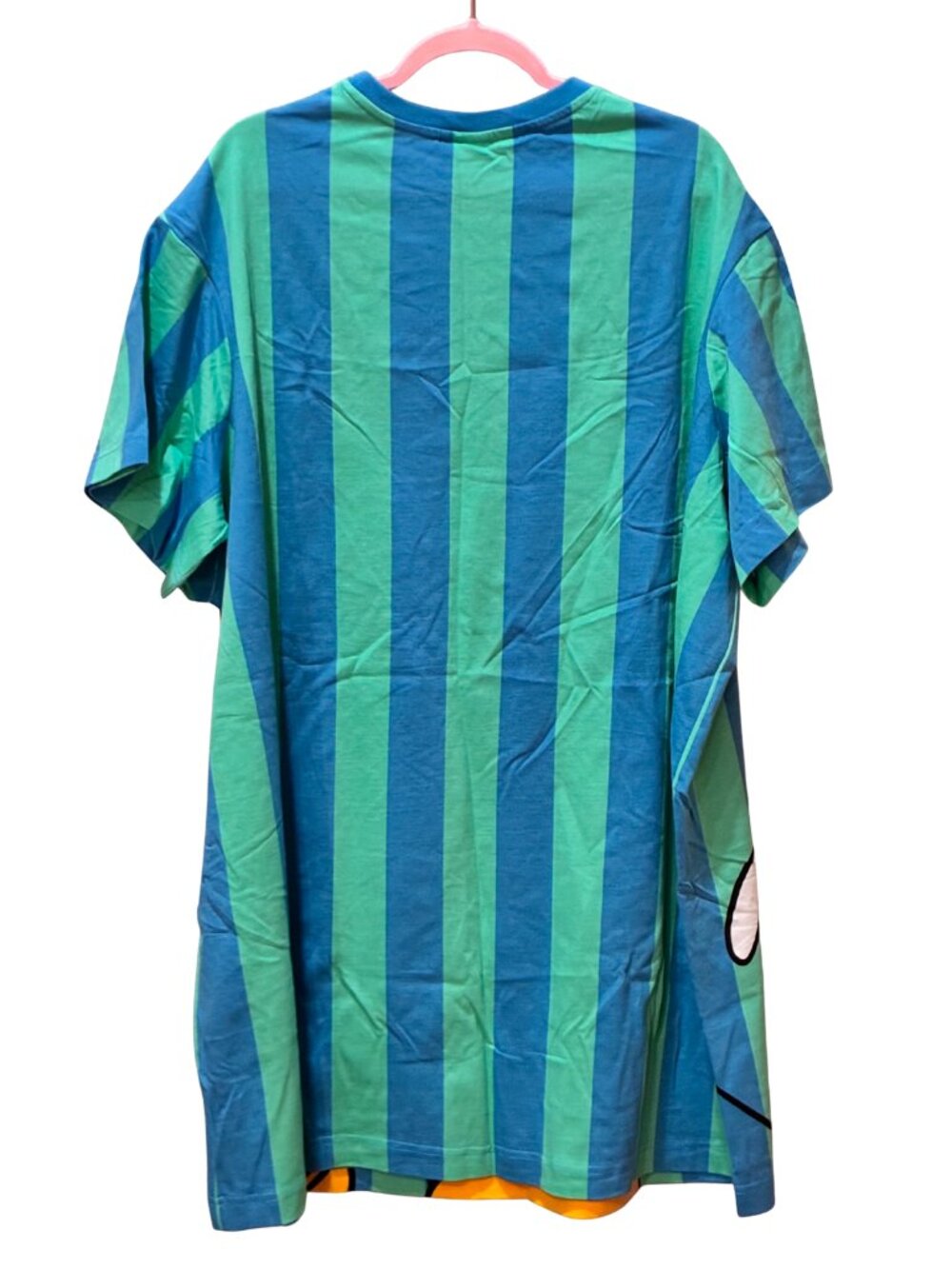 NWT Disney Mickey Mouse 2X Blue Green Striped Graphic CottonT Shirt Dress - Picture 5 of 5